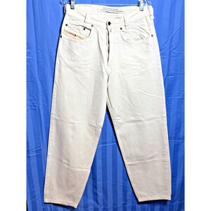 Vintage Diesel Saddle WHITE Denim Jeans Mens Baggy Tapered 33x32 Western